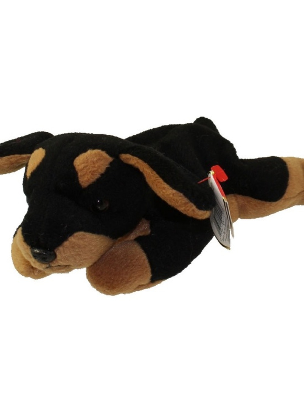 TY Beanie Baby DOBY the Doberman Dog (8 inch) MWMT Vintage Retired Plush Toy)